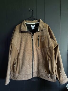 NRA mens soft shell fleece full zip jacket size 2XL